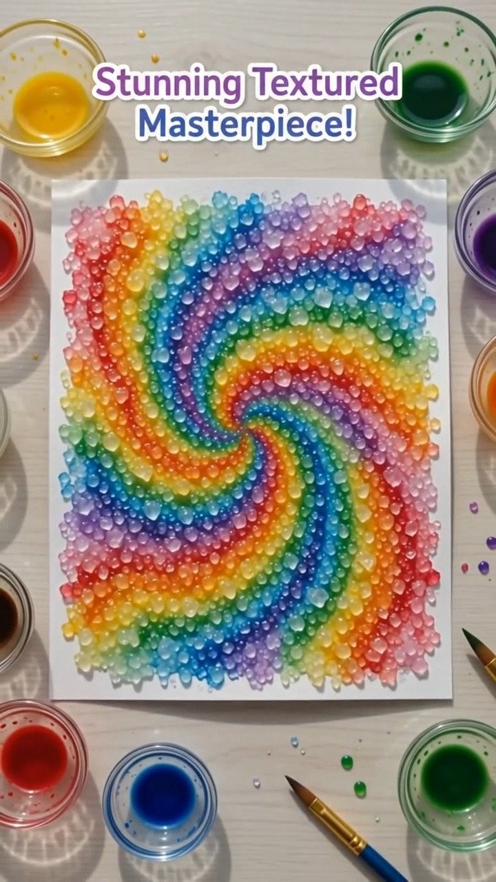 Paper rolls transform into colorful rainbow butterflies with bright wings and playful details.