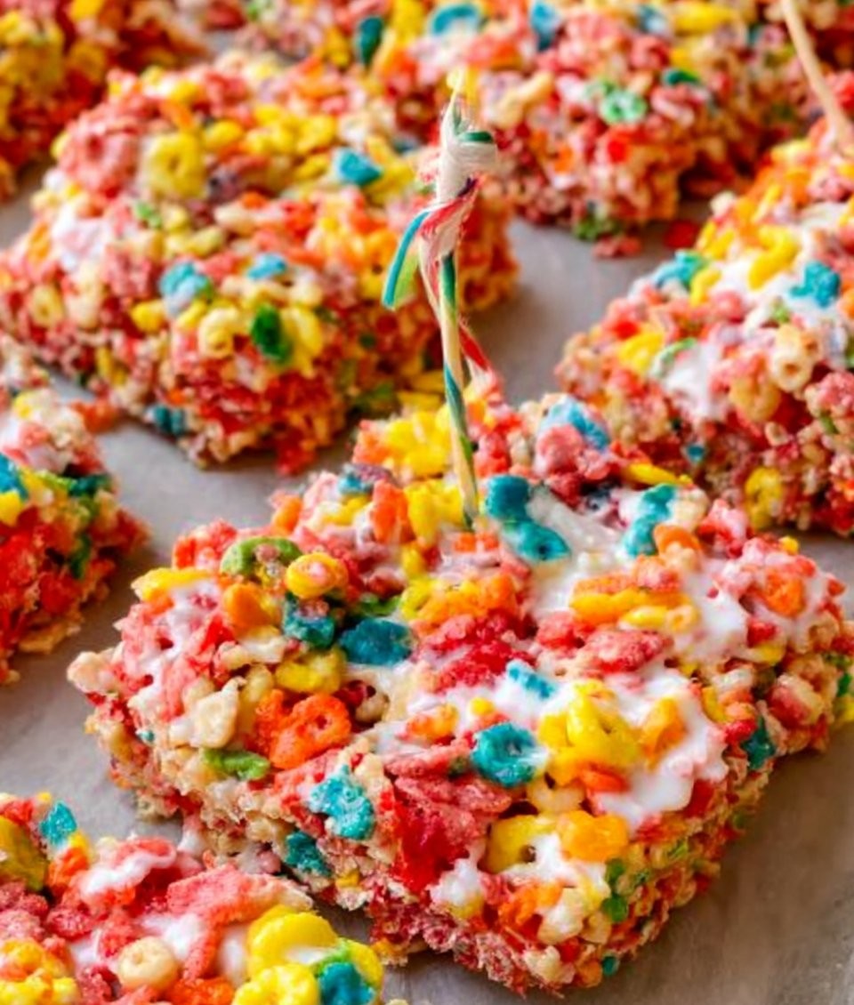 Fruity Pebbles Rice Krispie Treats