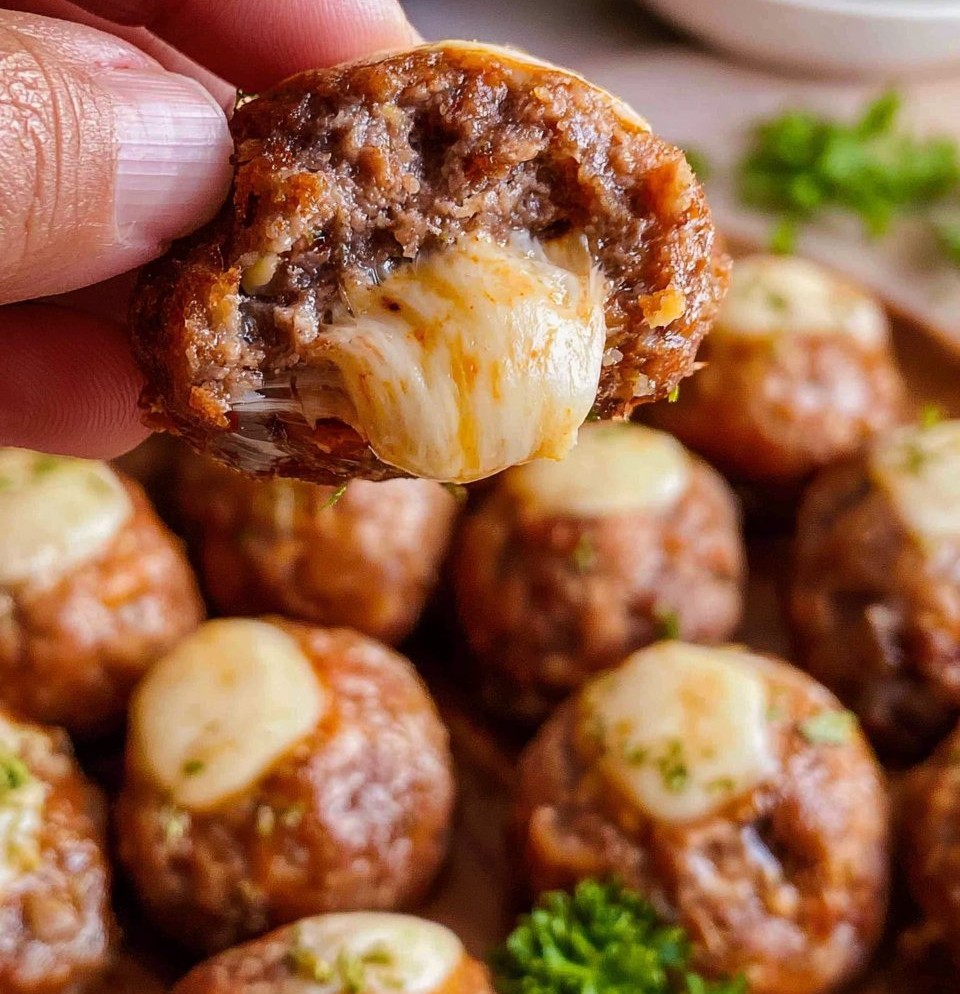 Cheese Stuffed Meatballs