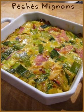 Flan de poireau  au bacon - Péchés Mignons