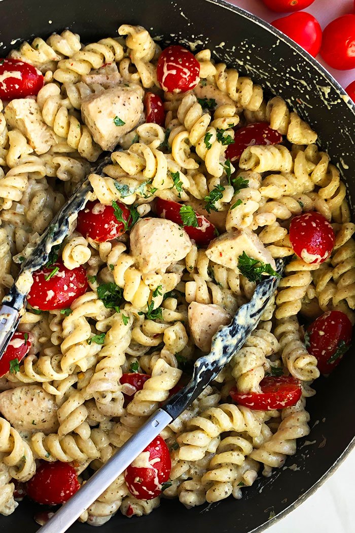 One Pot Chicken Pesto Pasta