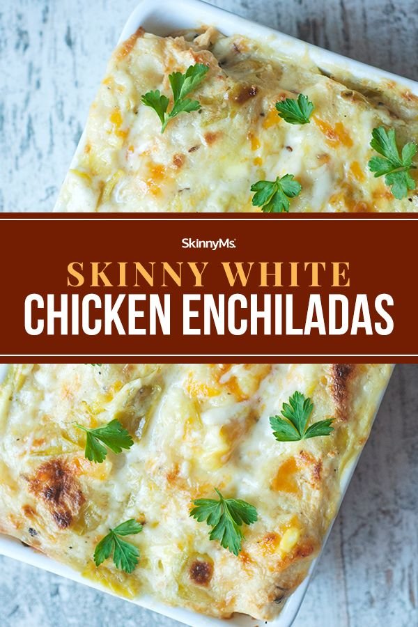 Skinny White Chicken Enchiladas