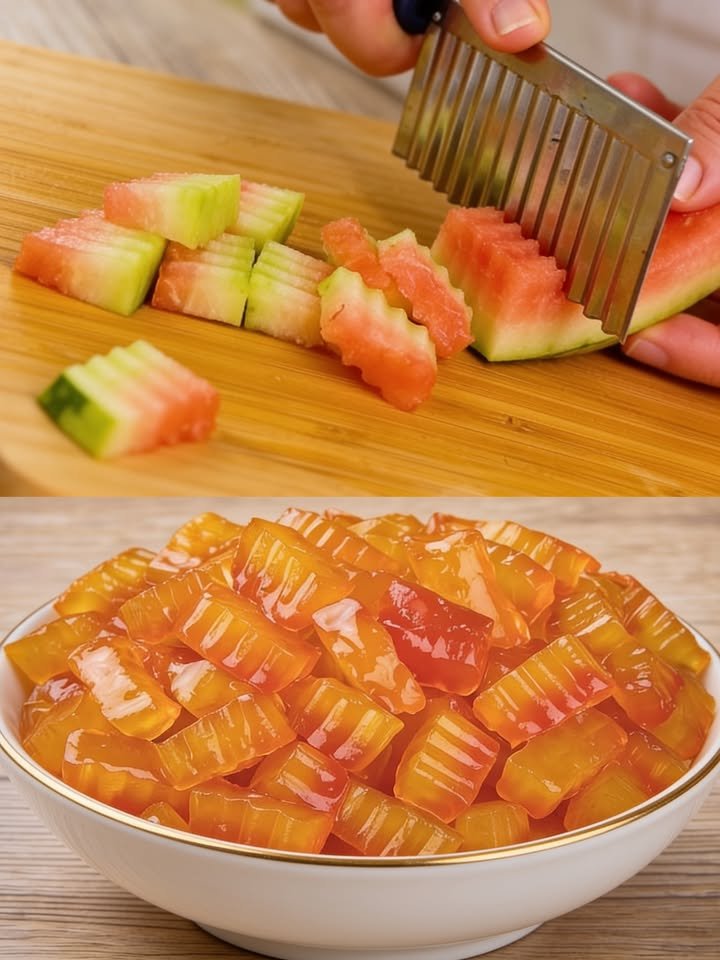 Wassermelonenschale nicht wegwerfen, aus Resten wird Schmakofatz