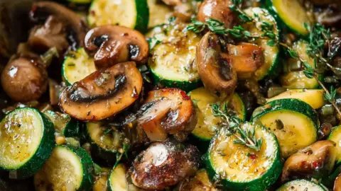 Skillet Zucchini and Mushrooms