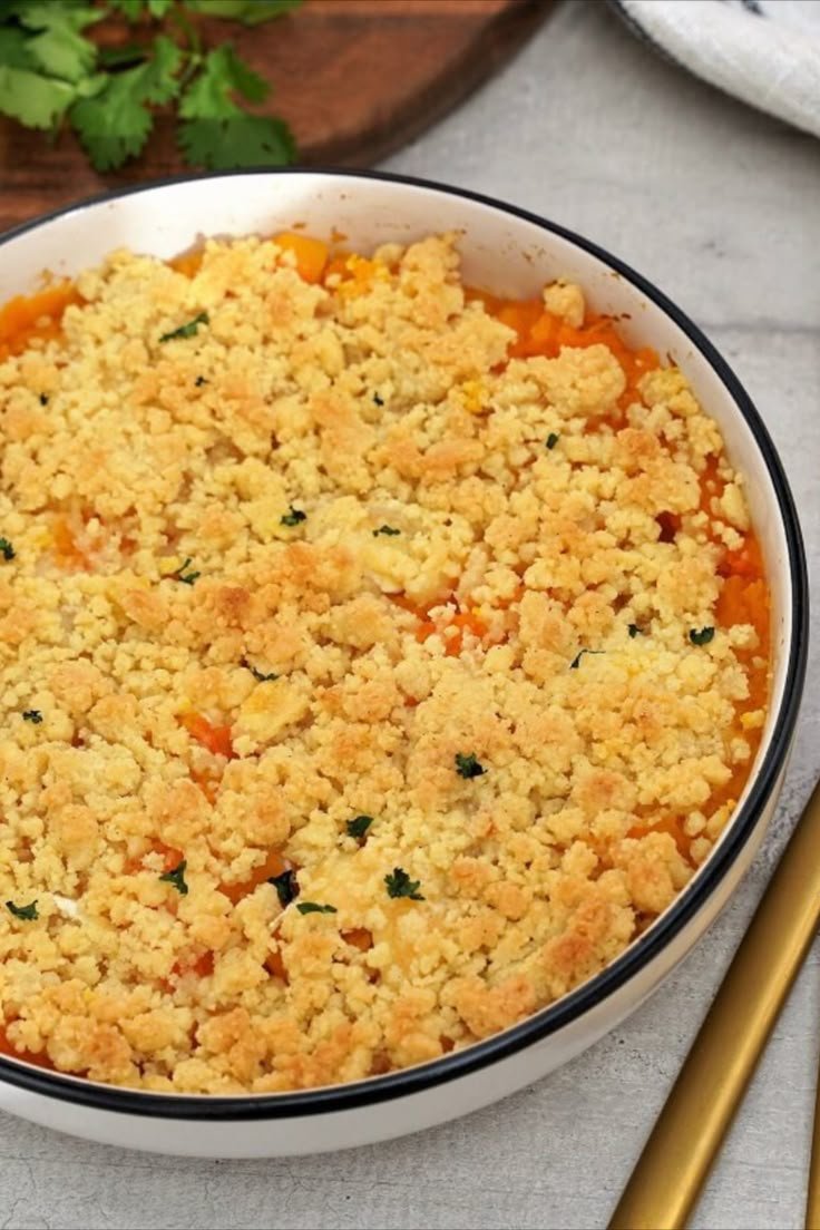 Crumble de potiron au chèvre