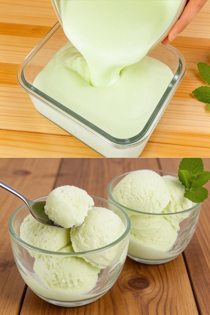 Minz-Eis ohne Eismaschine