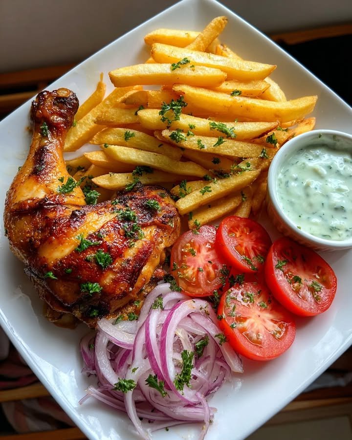 Creamy Roast Chicken Plate