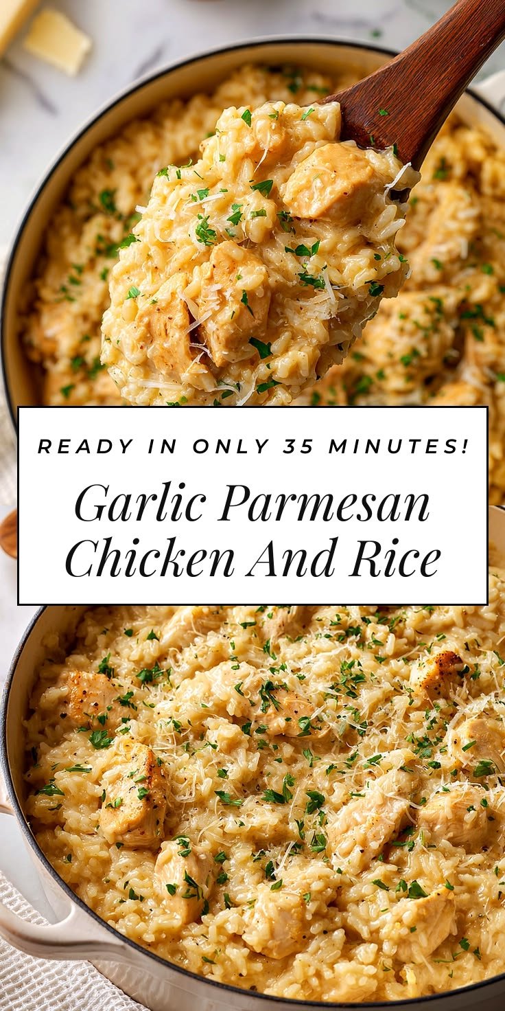One-Pot Garlic Parmesan Chicken And Rice