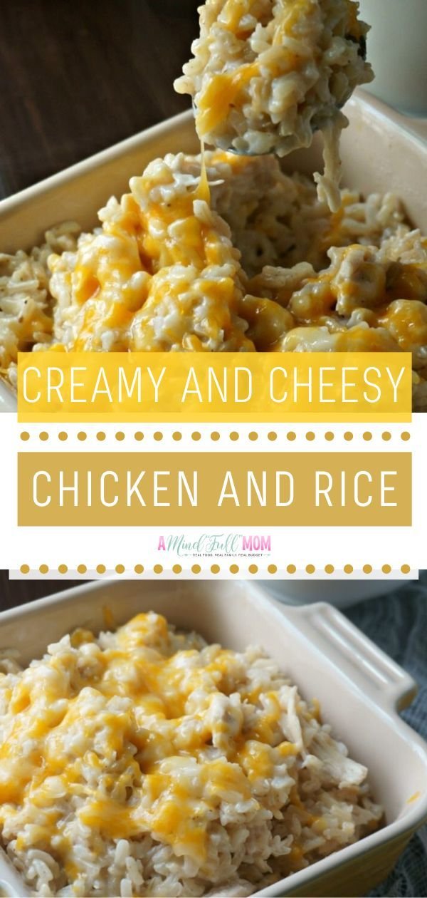 Creamy and Cheesy Chicken and Rice