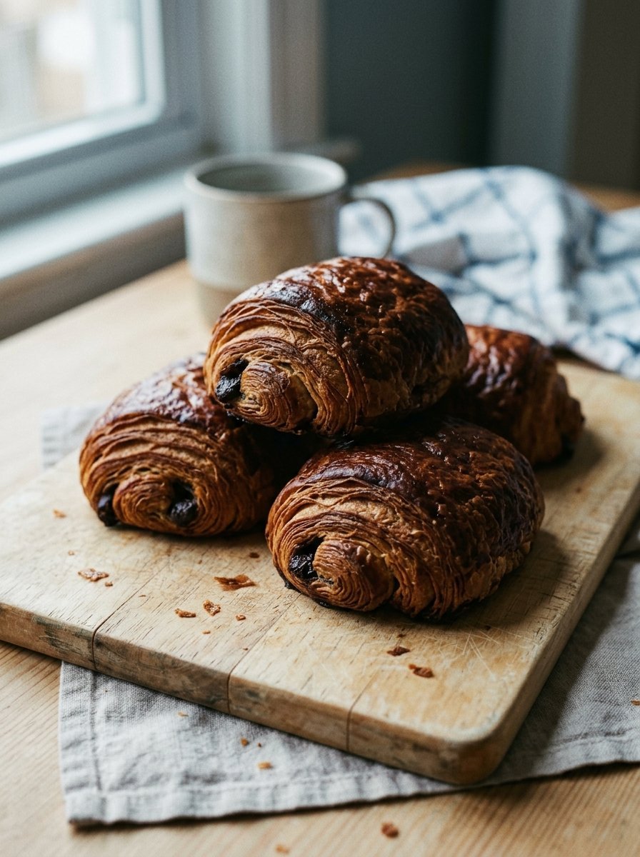 Puff Pastry Chocolate Croissants