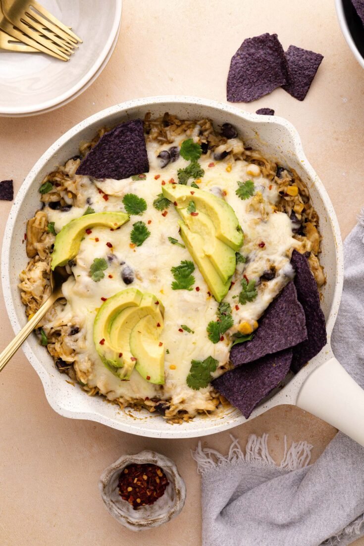 Salsa Verde Chicken & Rice Skillet