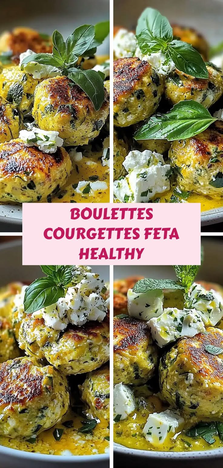 Préparez des Boulettes Courgettes Feta Healthy