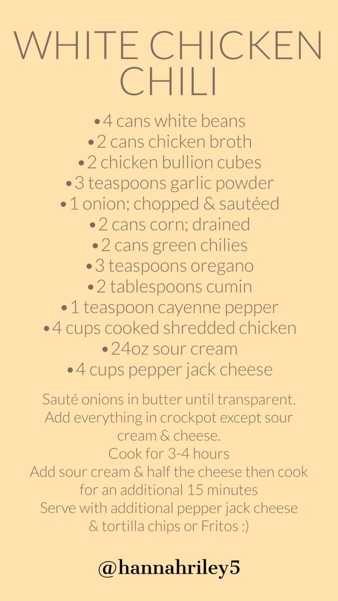 White chicken chili recipe