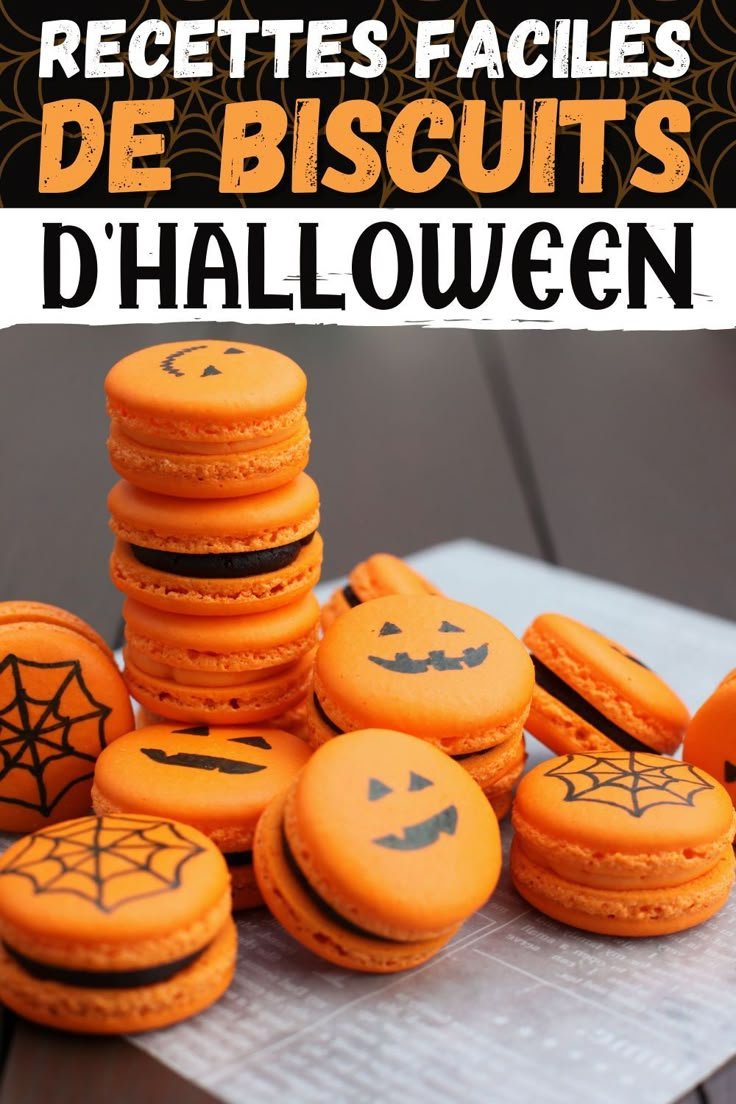 Recettes faciles de biscuits d'Halloween