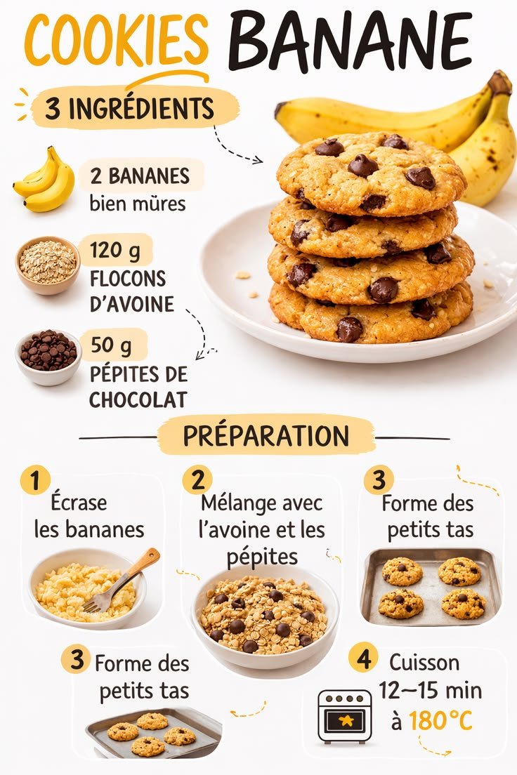 Recettes cookies à la banane
