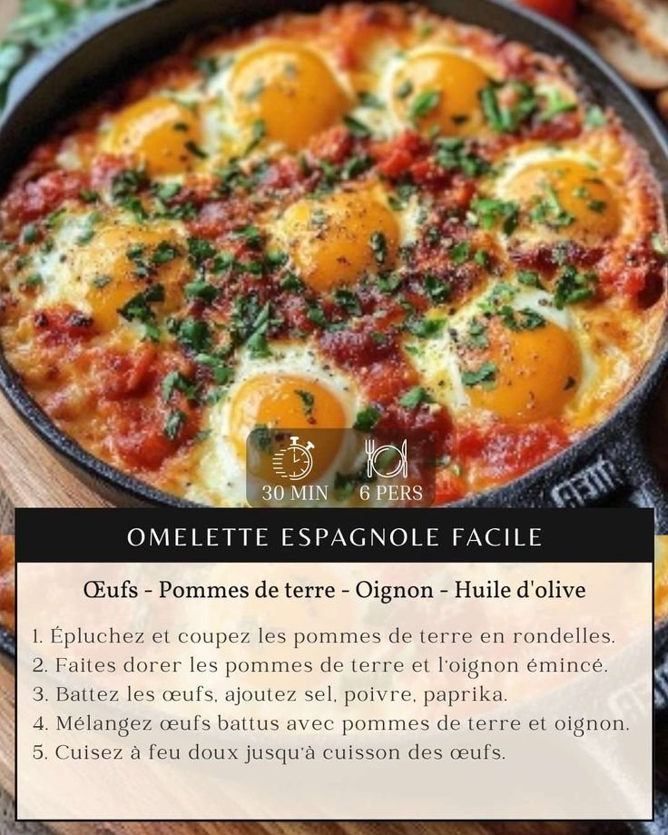 Omelette Espagnole Facile