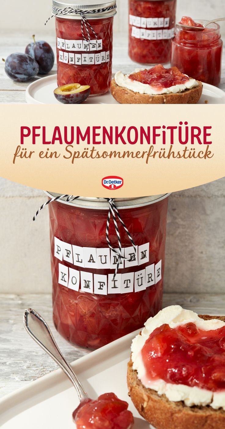 Pflaumenkonfitüre Rezept I Pflaumen einkochen auf Vorrat