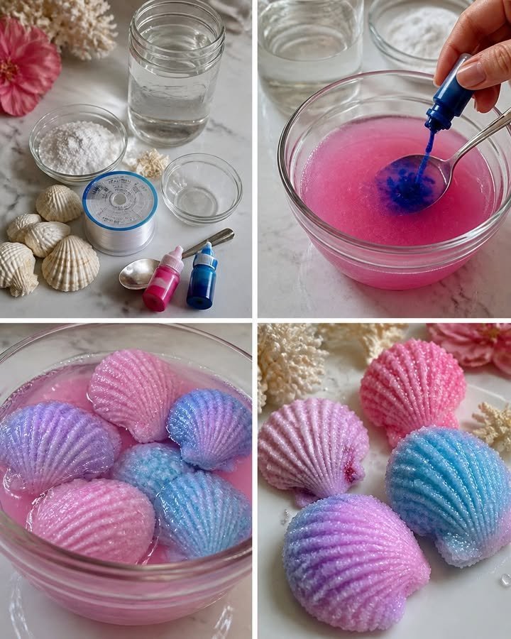 Crystal Seashell Craft Becomes Cozy Keepsakes 4 Crystal Seashell Craft