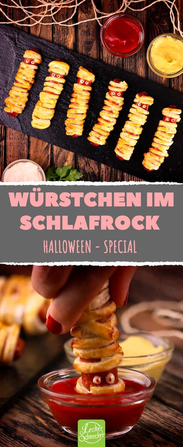 Halloween: Würstchen im Schlafrock mal anders mit unserem Rezept für Mumien Fingerfood