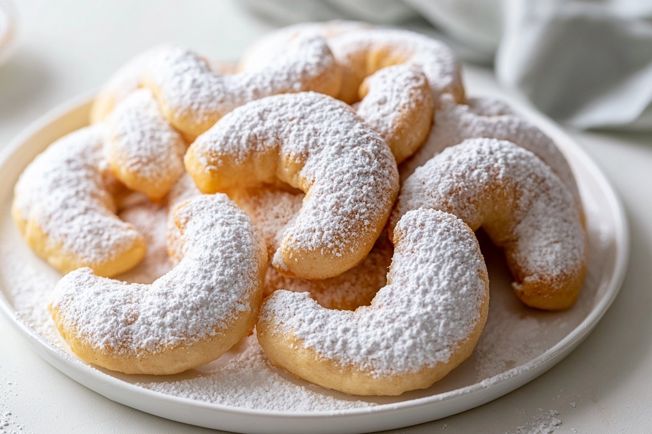 Buttery Vanilla Crescent Cookies
