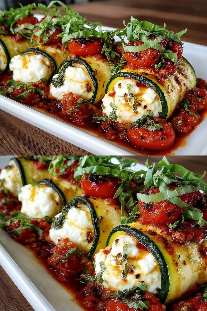 Sommerliche Zucchini-Rollen