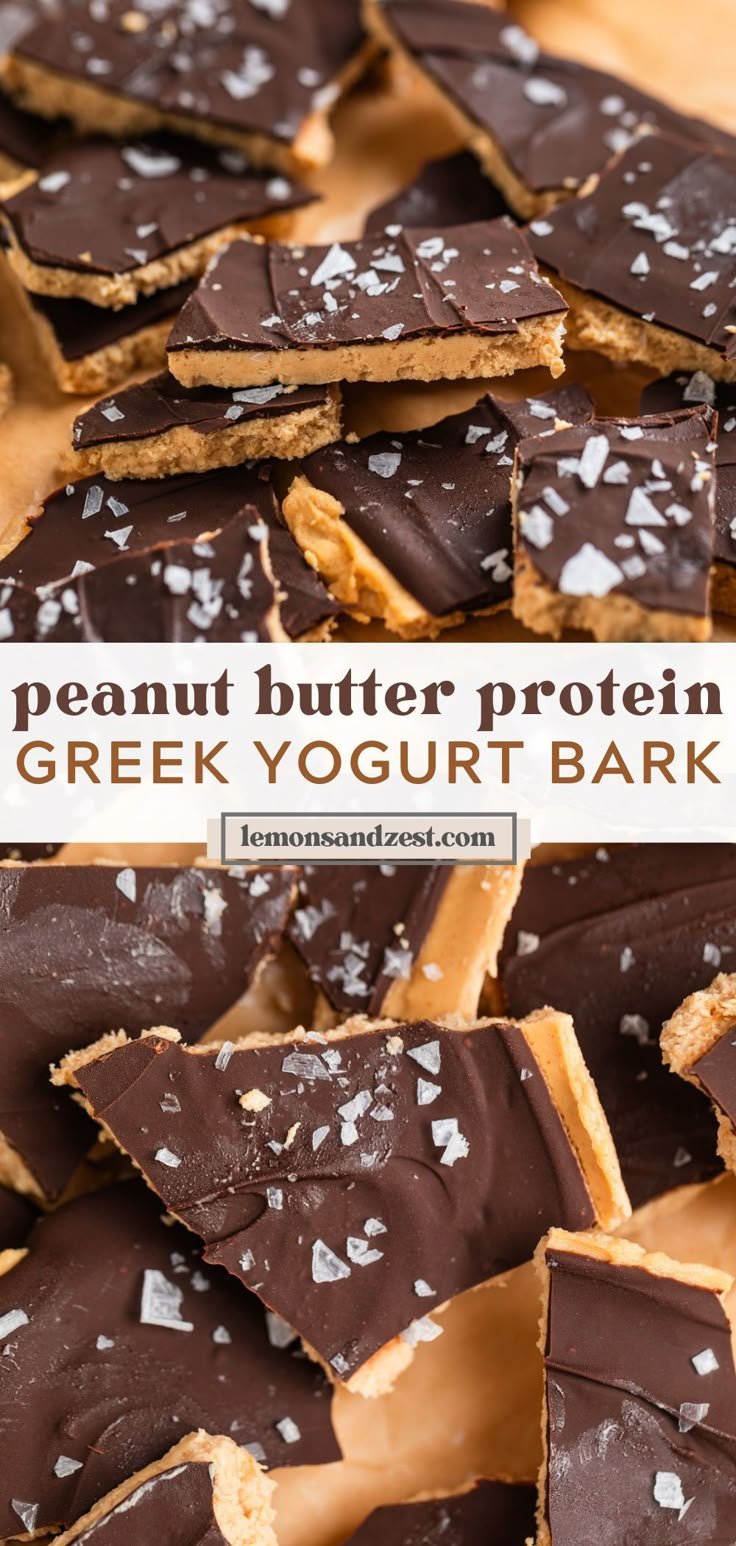 Peanut Butter Chocolate Yogurt Bark