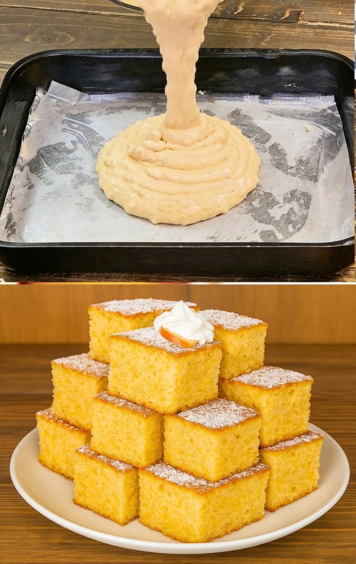 Apfelkuchen wie eine Wolke
