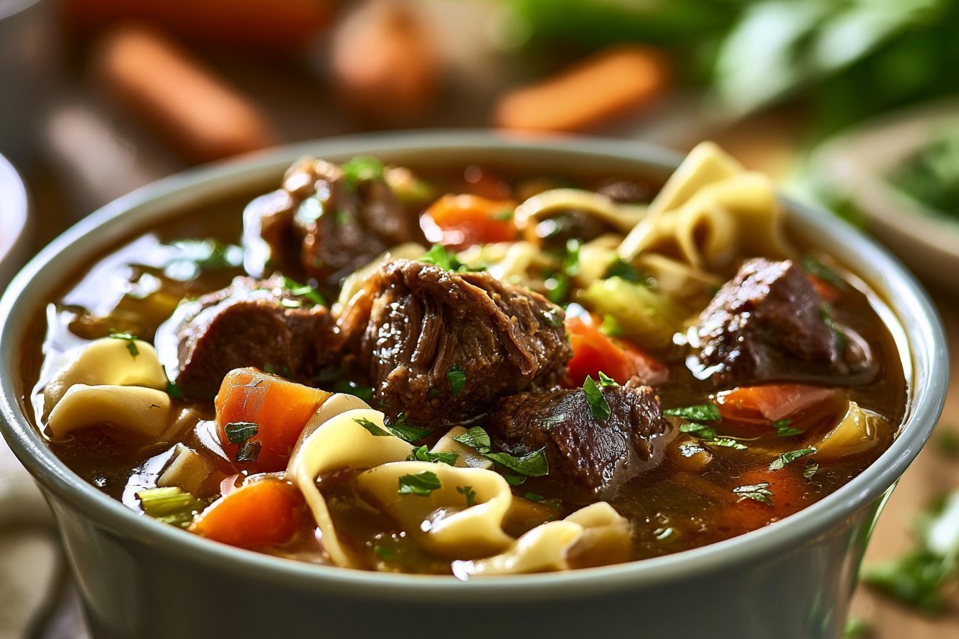 Cozy German Beef Noodle Soup