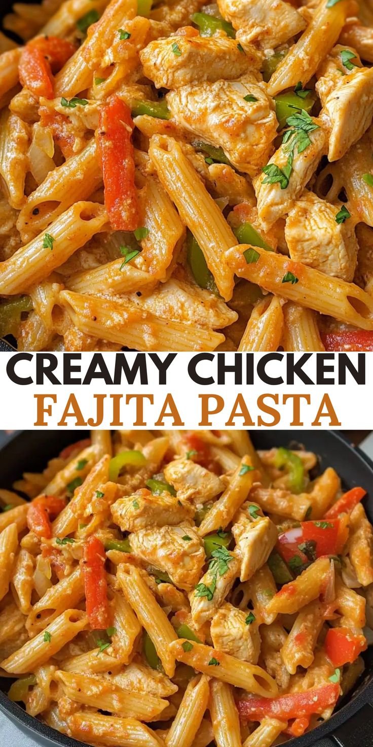 Creamy Chicken Fajita Pasta (30-Minutes)