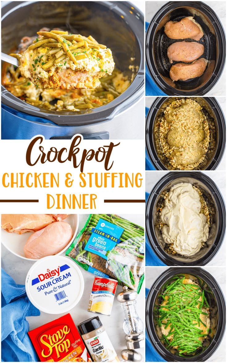 Crock Pot Chicken and Stuffing