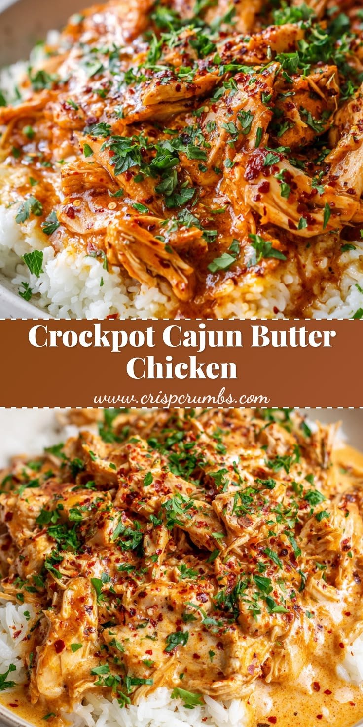 Creamy Crockpot Cajun Butter Chicken