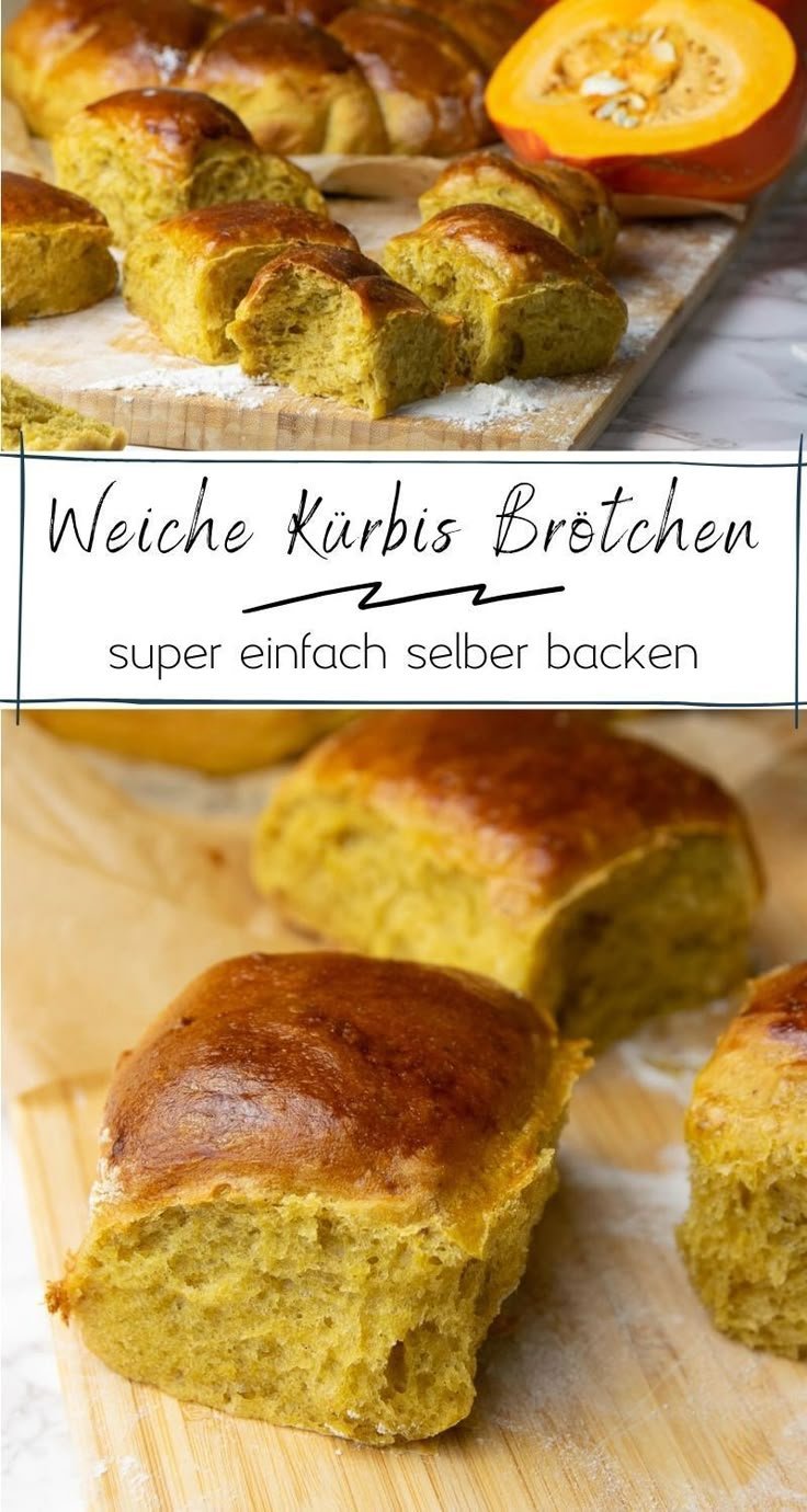 Super softe Kürbisbrötchen für die ganze Familie