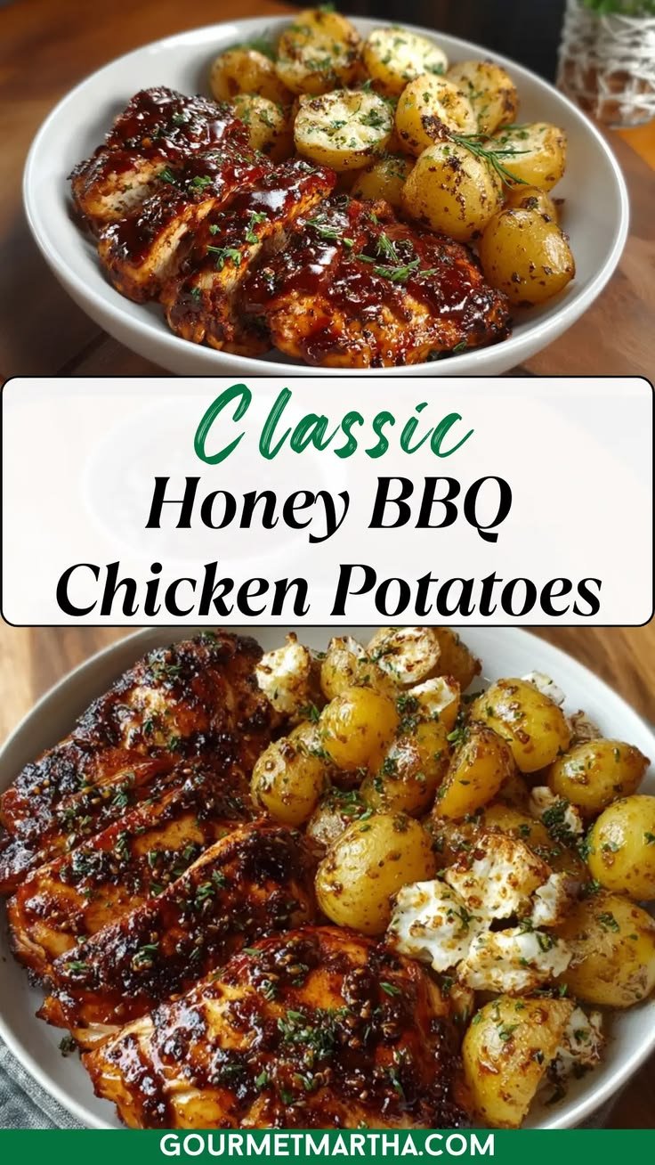 Honey BBQ Chicken Potatoes – Easy Healthy Dinner Idea