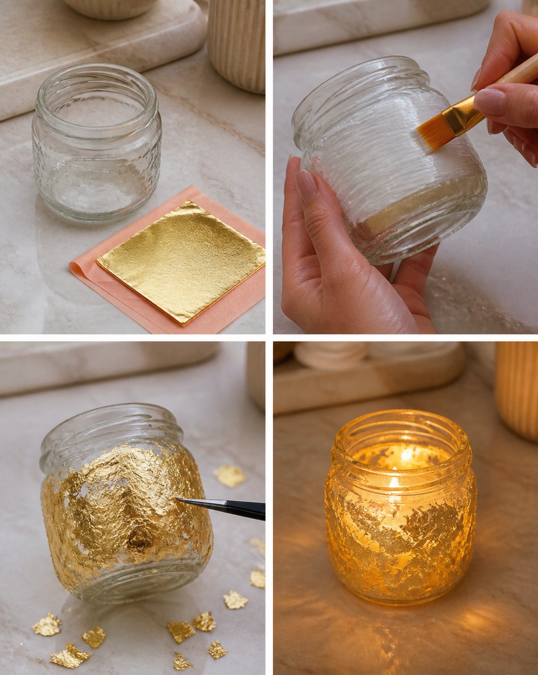 Gold Leaf Candle Holder 15 Gold Leaf Candle Holder