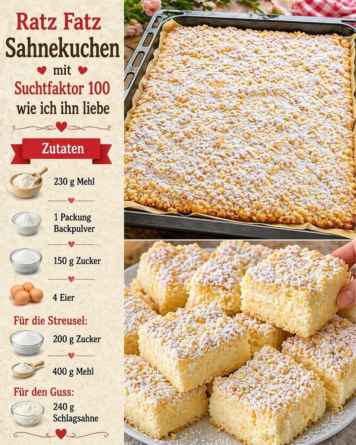 Ratz Fatz Sahnekuchen mit Suchtfaktor 1000