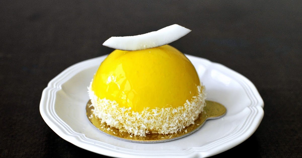 Passion Fruit Coconut Mousse Cakes 2 Passion Fruit Coconut Mousse Cakes