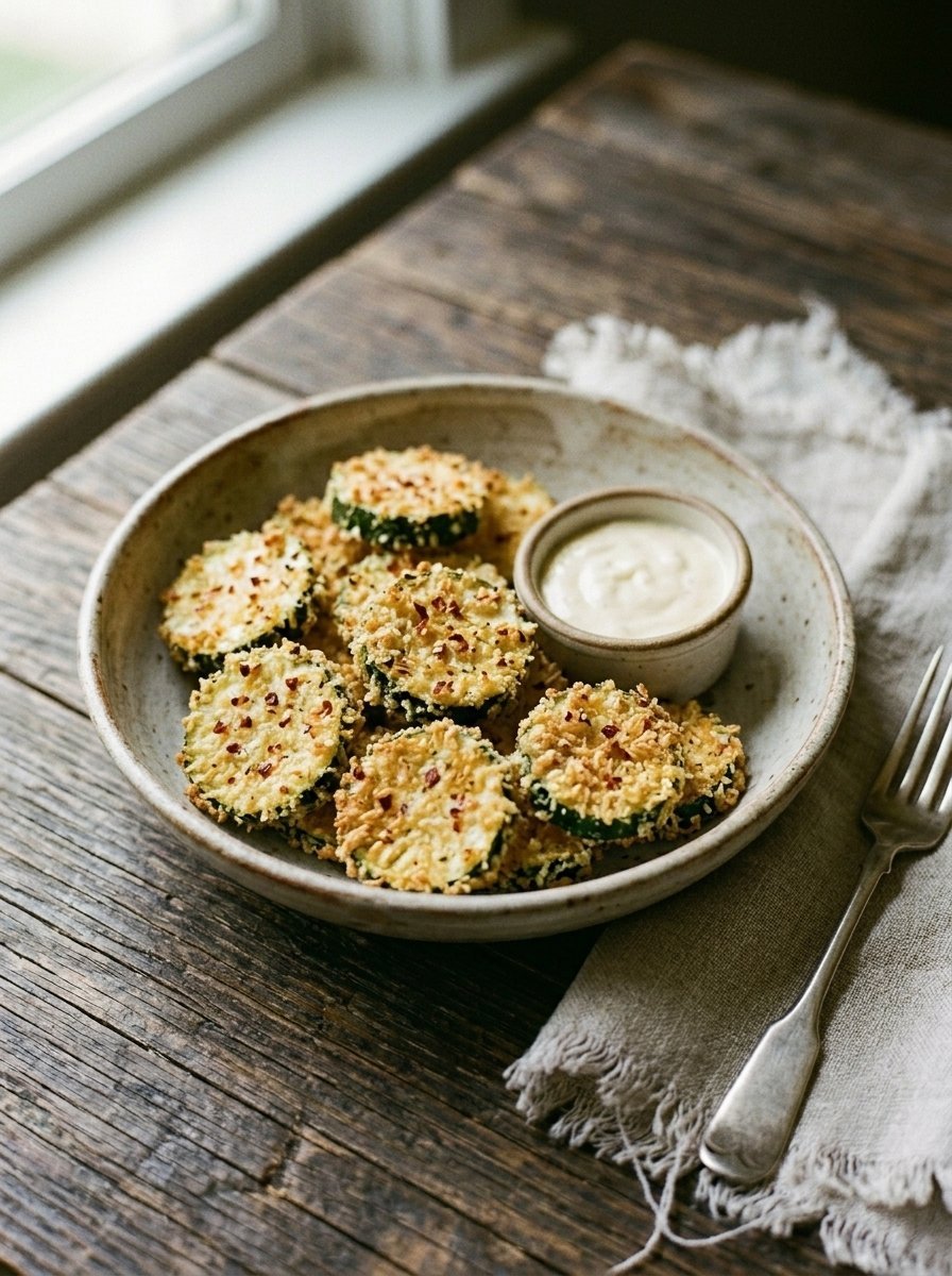 Crispy Cheesy Air Fryer Zucchini