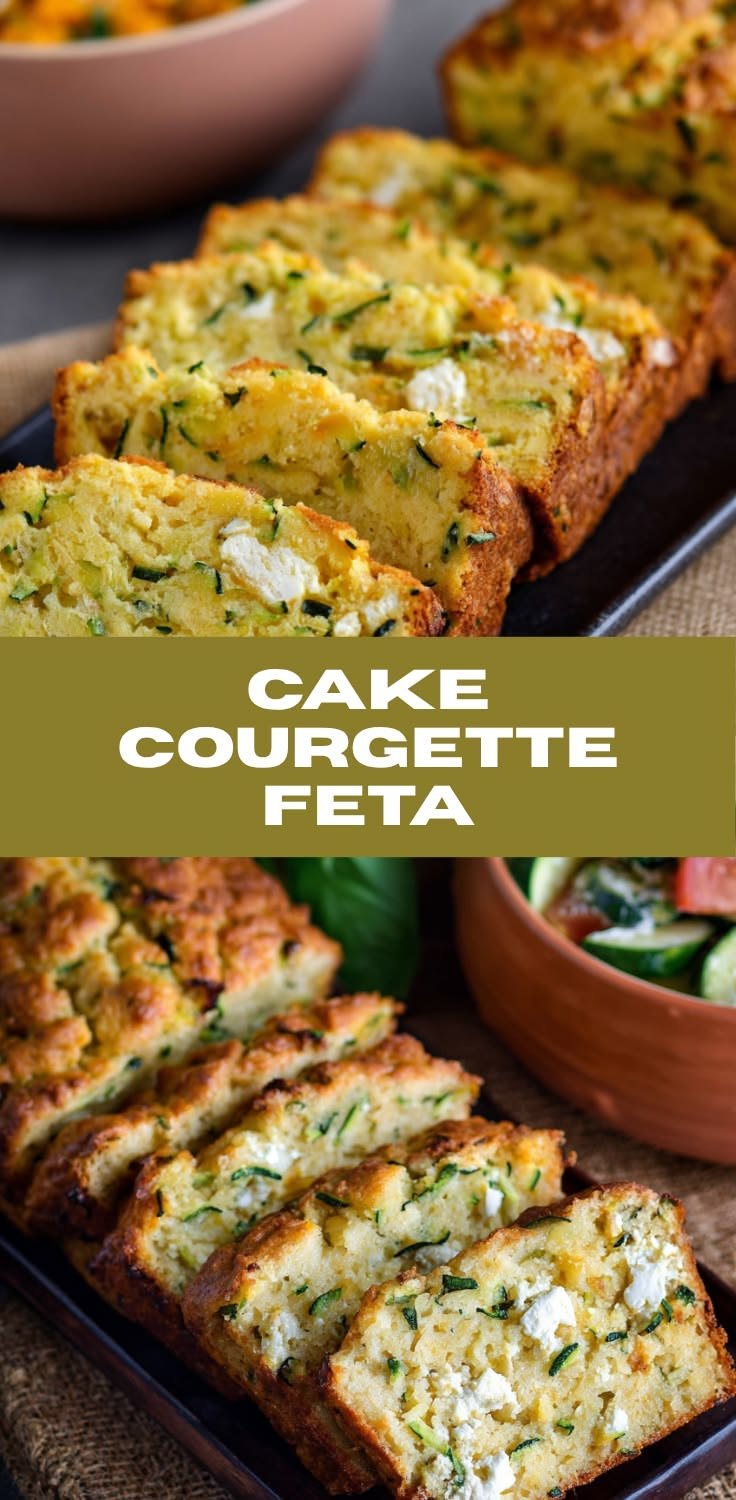 Cake Courgette Feta Et Basilic Moelleux Facile À Faire