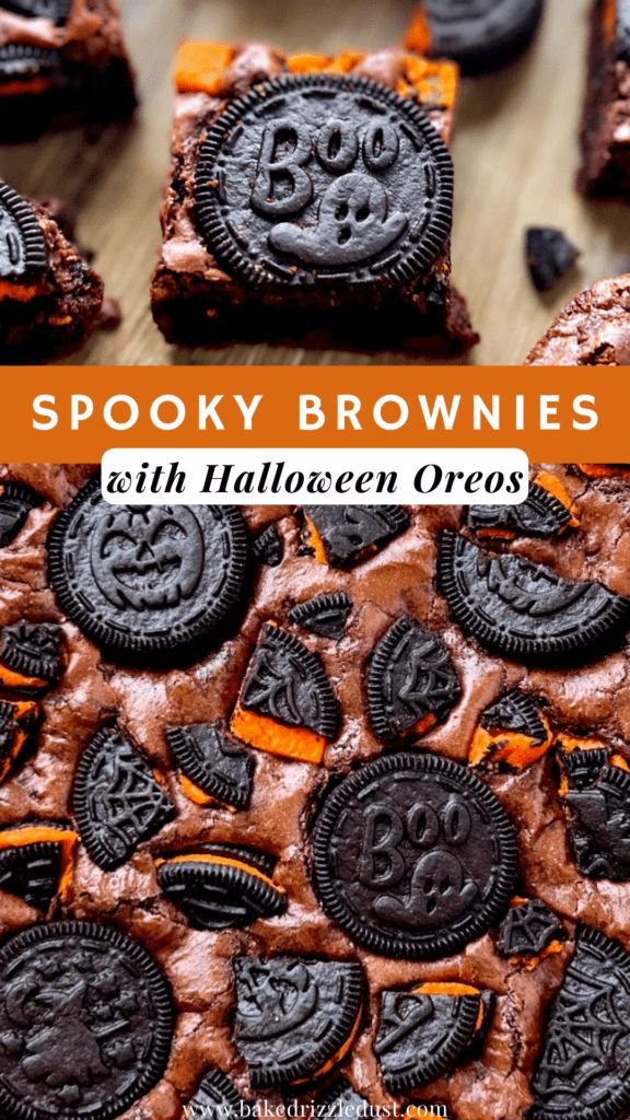 Halloween Oreo Cookie Boo Brownies - Bake Drizzle Dust