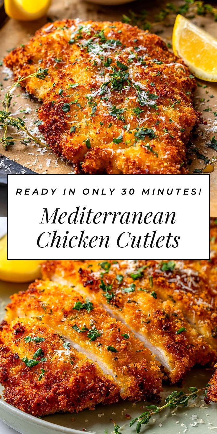 Homemade Mediterranean Chicken Cutlets