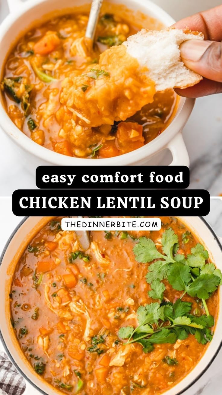 Chicken Lentil Soup- Easy Comfort Food