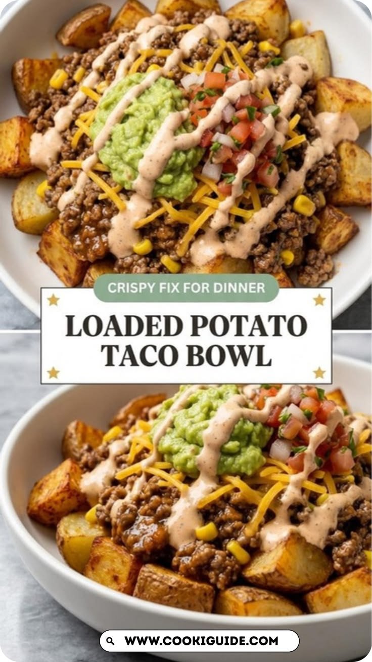 Loaded Potato Taco Bowl for easy dinners that actually feel satisfying 🍽️