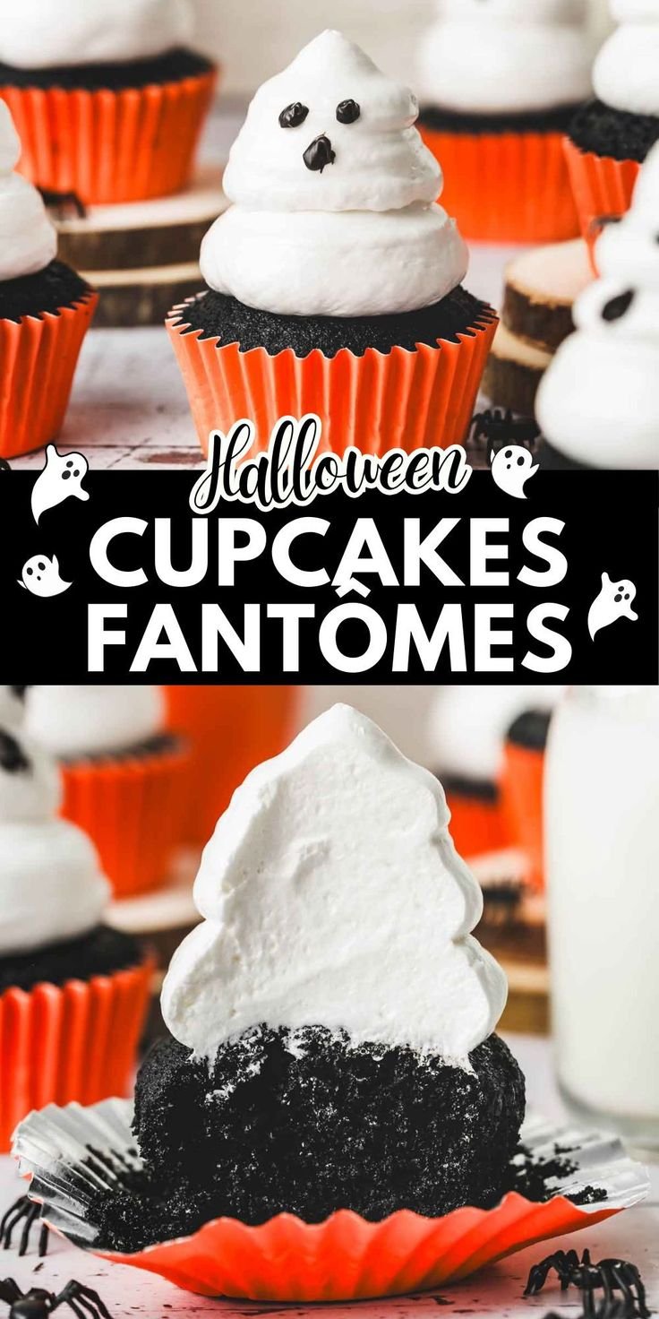 Des Cupcakes Halloween Fantômes Délicieusement Effrayants à Faire avec les Enfants !