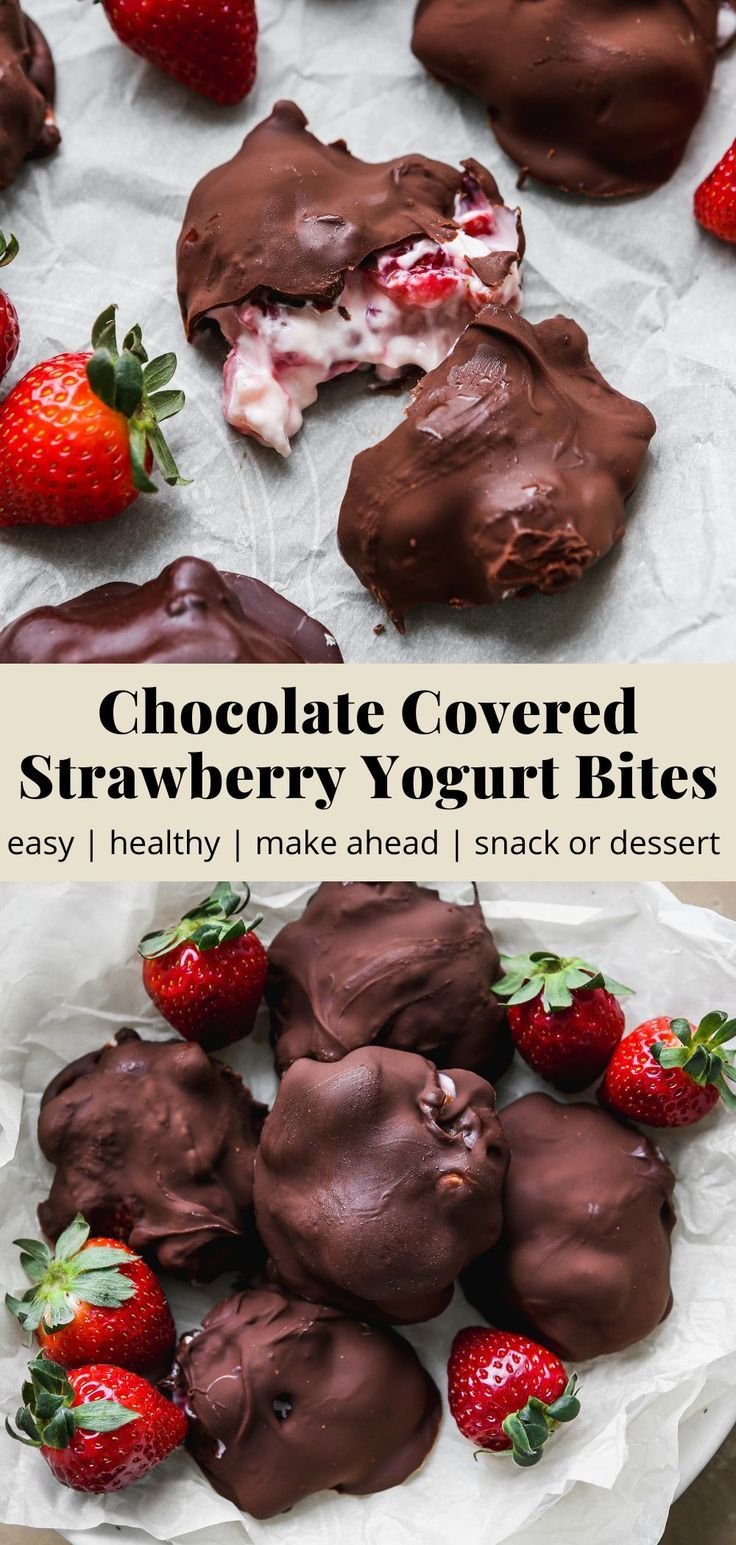 Chocolate Covered Strawberry Yogurt Clusters