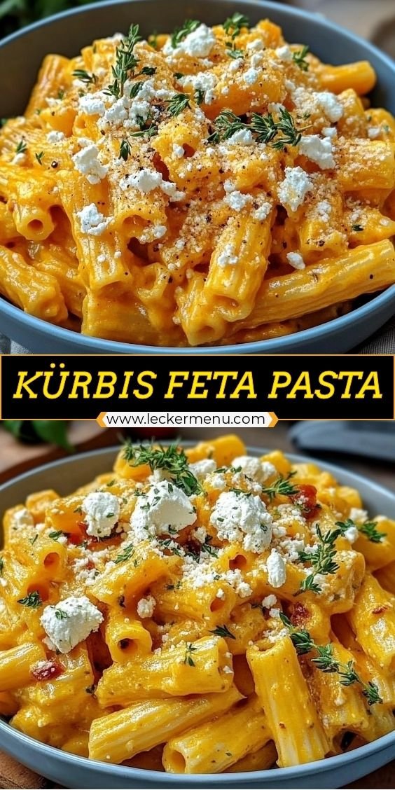 Kürbis Feta Pasta