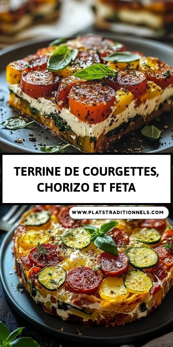 Terrine de Courgettes, Chorizo et Feta