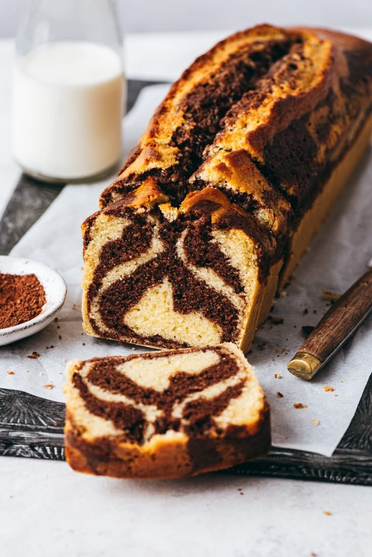 Gateau Marbré Moelleux | Recette Cake Marbré | Gateau marbré facile, Gâteau marbré, Cake marbré chocolat