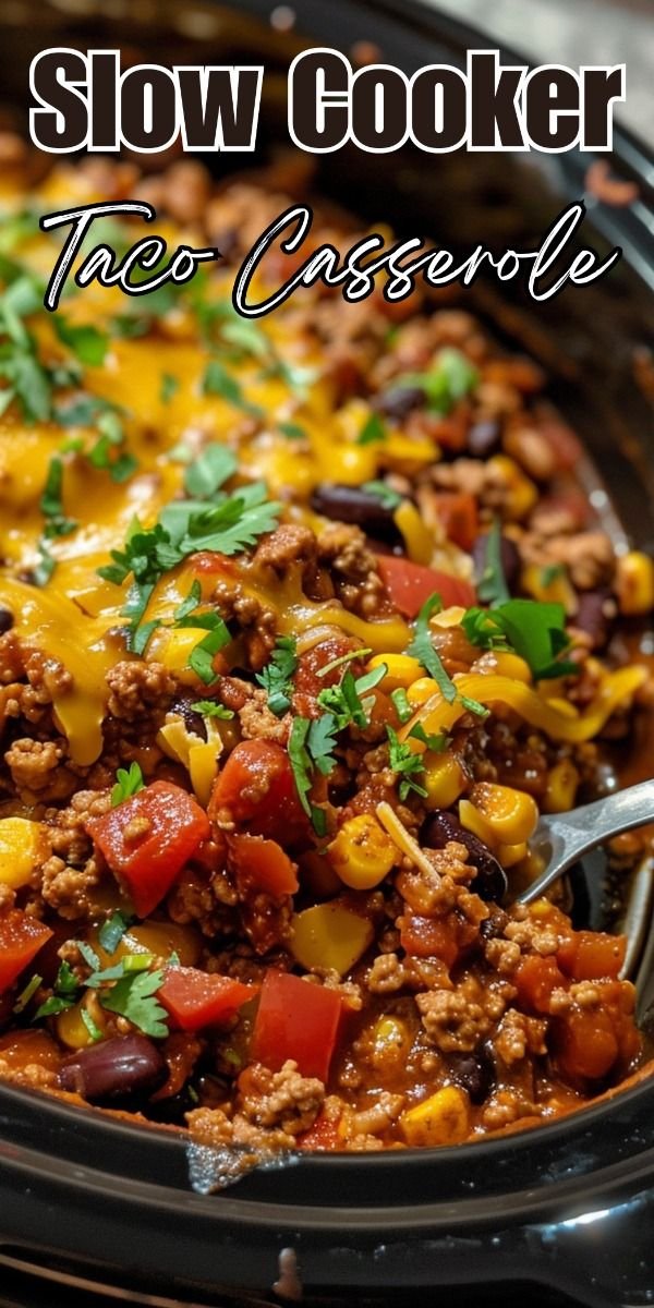 Slow Cooker Taco Casserole