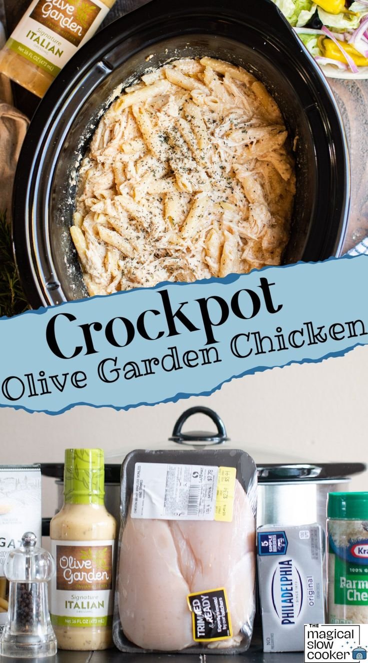Slow Cooker Olive Garden Chicken Pasta