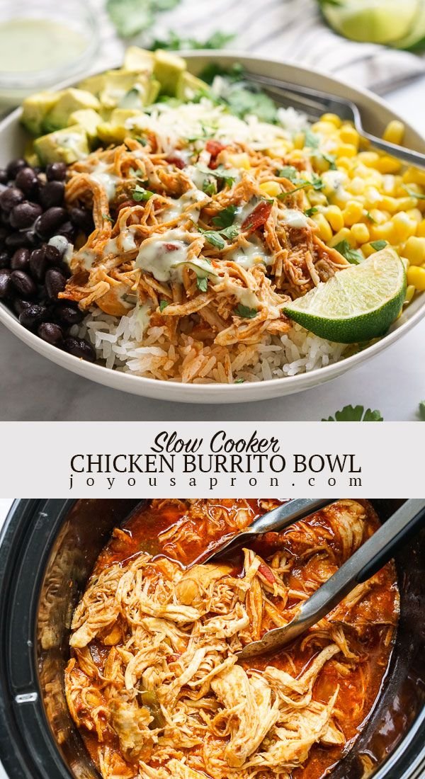 Slow Cooker Chicken Burrito Bowl
